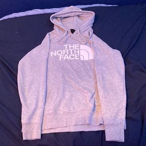 north face grey hoodie size S